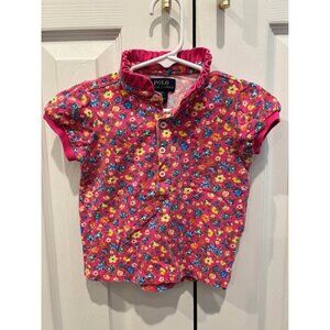 ralph lauren floral print short sleeve t shirt size 2T